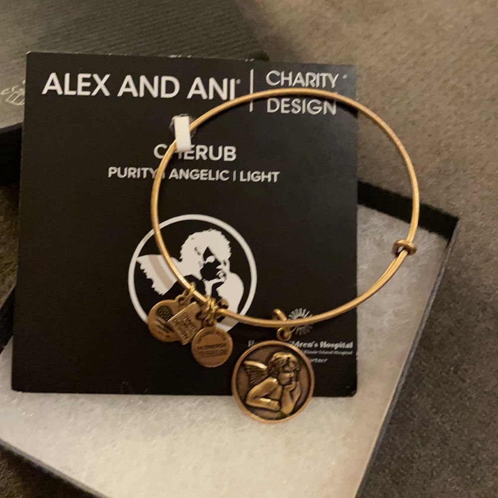 NEW!! RARE NWT Alex and Ani Charity Cherub-Angel Purity Angelic Gold Tone